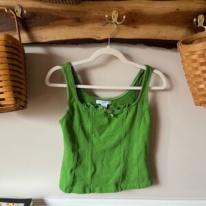 One Step Up Y2K 90s Cropped Lace Corset Tank Top Medium M